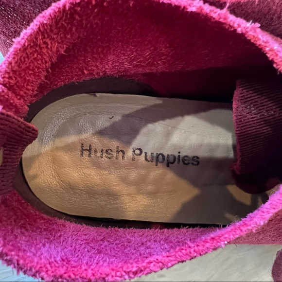 Hush Puppies NWOB Cyra Catelyn Wine Sparkle Suede Ankle Chukka Boots Size 5.5 - Picture 8 of 8